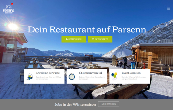 Screenshot of the Bergrestaurant-Höhenweg homepage